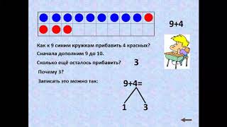 Урок математики (1 класс)