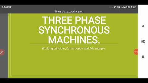 Synchronous Machines introduction and constructional features.