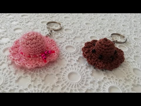 #amigurumi 👒Şapka Kolye Ucu/anahtarlık Yapımı #DIY #örgükolye