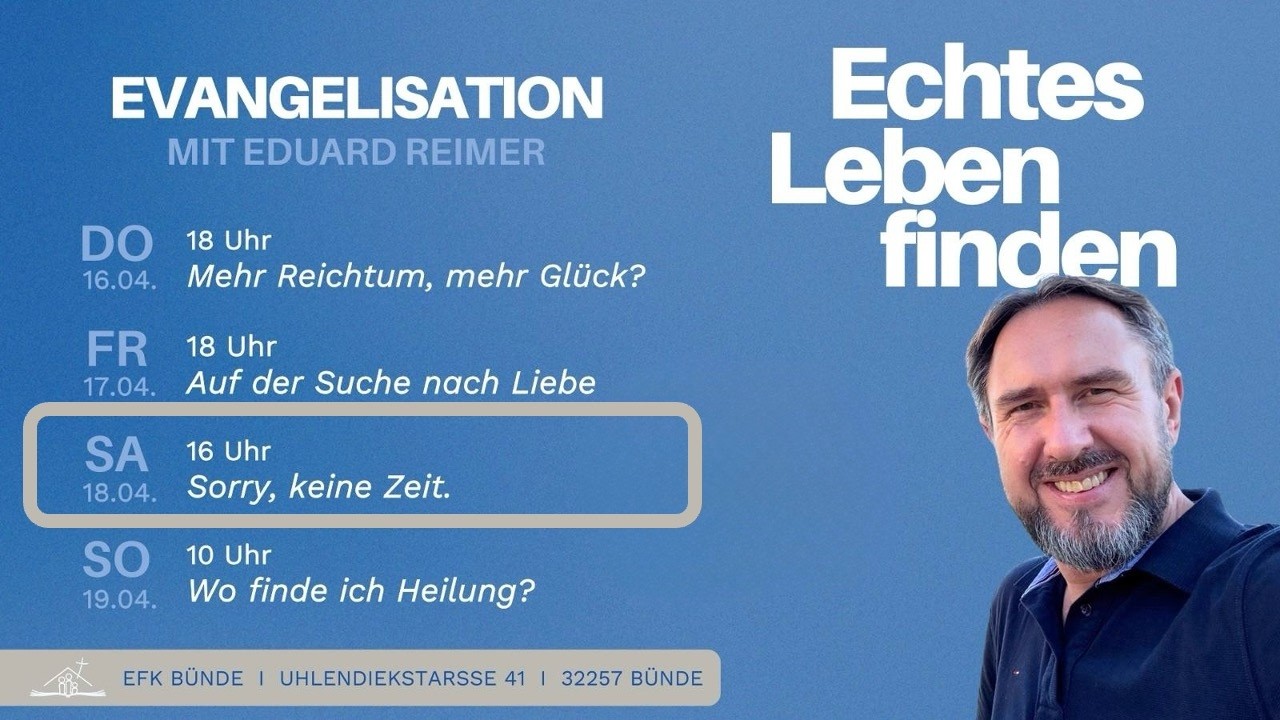 Predigt: "Sorry, keine Zeit." // Eduard Reimer
