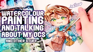 Painting and Talking about My OCs (and other stuff) |Watercolours|