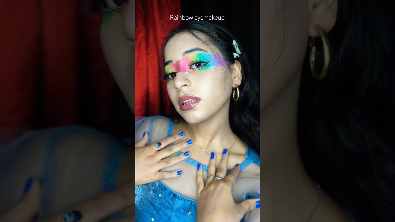 Rainbow eye makeup tutorial 😍😍😍 