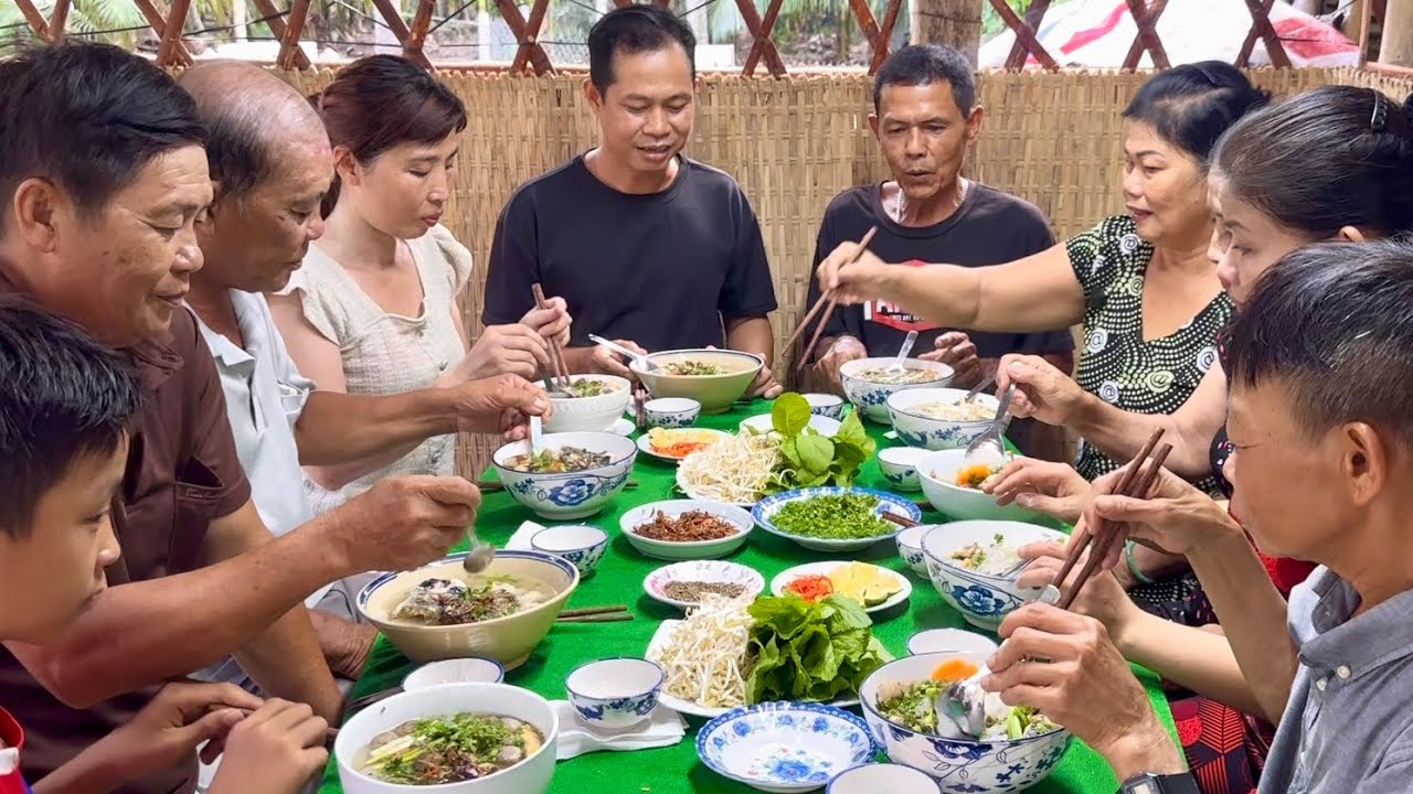 Bánh Canh Cá Lóc đồng sau 1 đêm cấm câu trúng mánh dính cá thấy ham/at6n