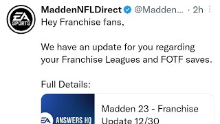 Madden 23: EA deleted our Franchises...