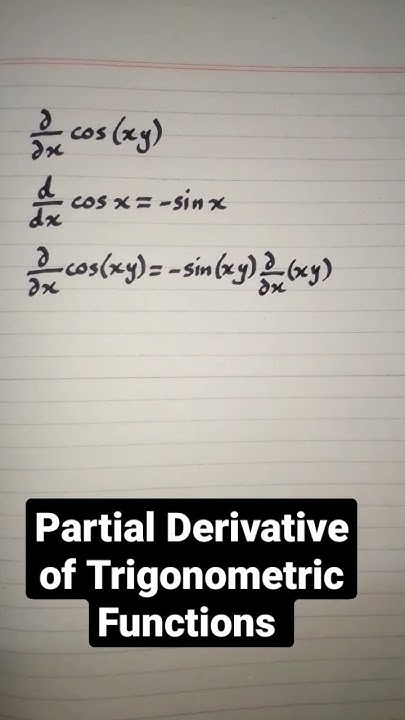 Partial Derivative Of Cos xy W r t X Partial Differentiation partial-derivative-of-cos-xy-w-r-t-x-partial-differentiation