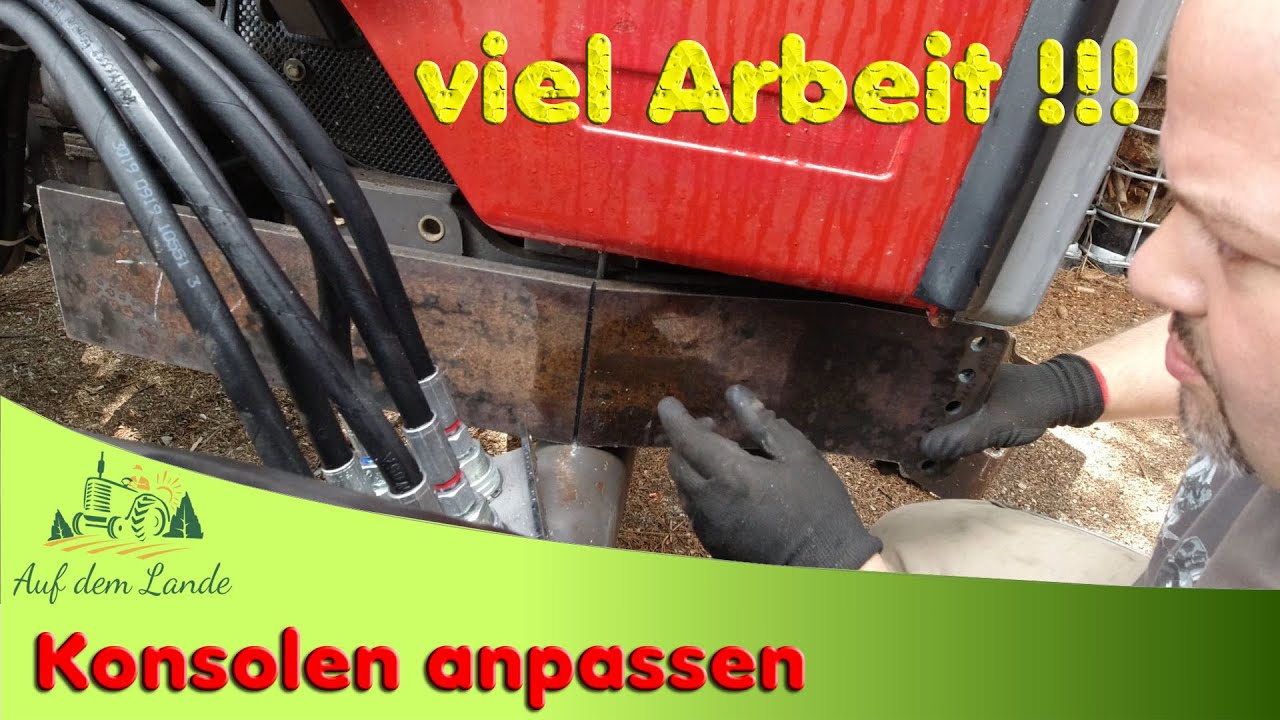 Konsolen anpassen für Lesnik SHL S8 Frontkraftheber / Fronthydraulik am MF 254s 👉  S&T Forstservice
