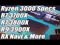 RYZEN 3000 (Zen 2) 3700X, 3800X &amp; 3900X Specs &amp; Performance!!