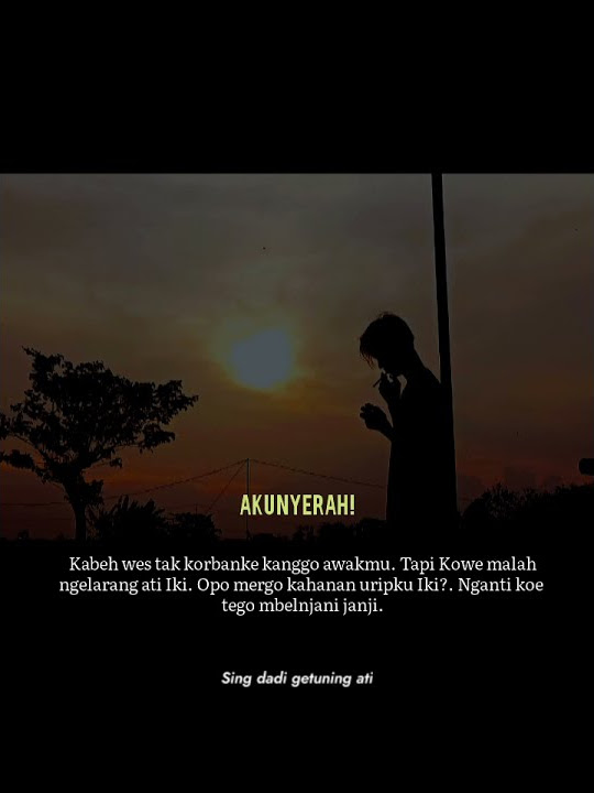 STORY WA SAD KATA-KATA JAWA 30 DETIK || STATUS WA LAGU CIDRO 3 YANG LAGI VIRAL.
