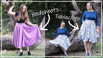Making Circle Skirts Out of Recycled Material… with NO PATTERN!