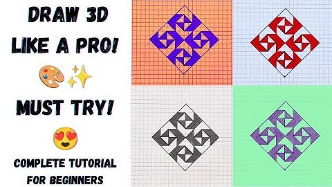 Mind-Blowing 3D Illusions on Graph Paper | Easy 3D Drawing Step by Step!