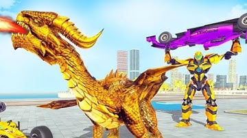 Dragon Robot Car Transforming City Rescue Mission Android Gameplay