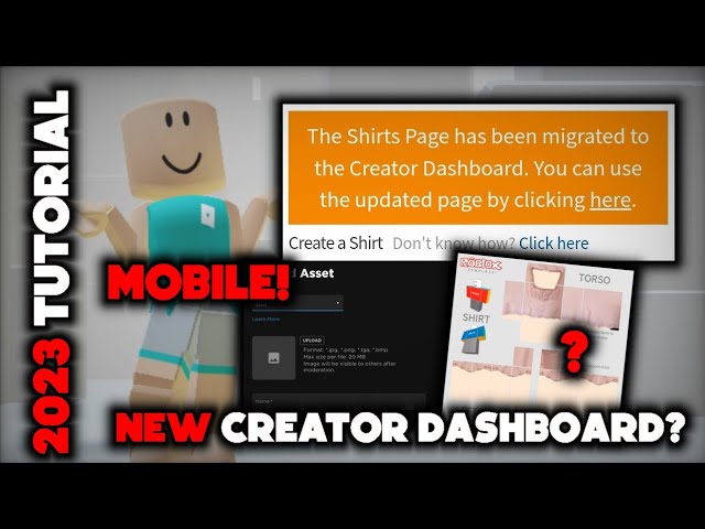 How to UPLOAD SHIRTS on Roblox Using the NEW Creator Dashboard! UPDATE!