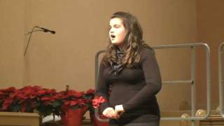 Joelle Kontos singing Twas in the Moon of Winter Time 2009