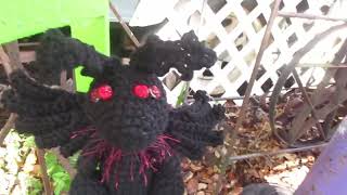 MoonLadies Live Moth Man crochet monster doll