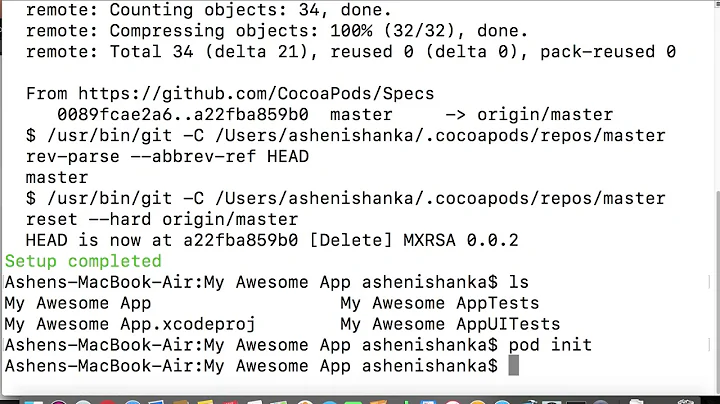 How to install CocoaPods on mac and setup Pods with Xcode Project
