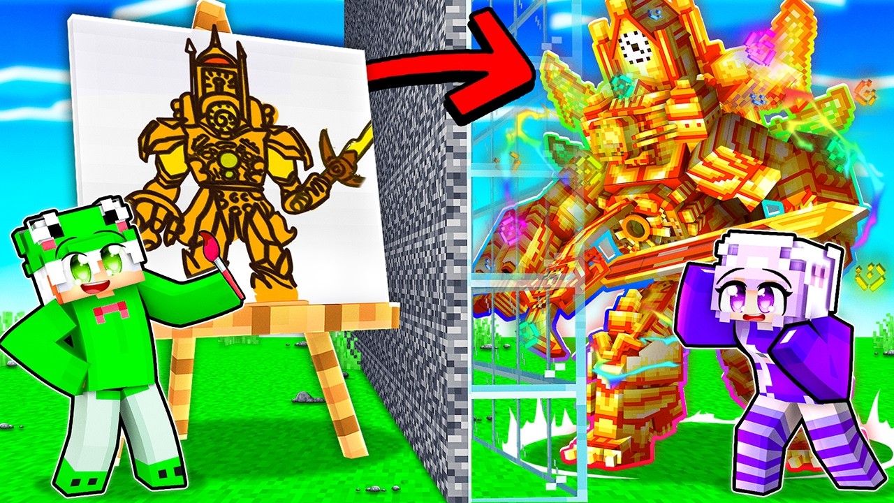 What I DRAW Comes To Life in a SKIBIDI MOB BATTLE! - YouTube