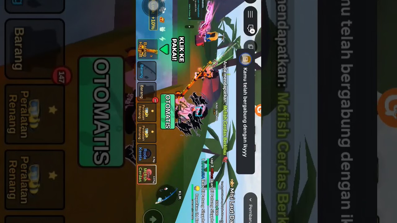 tutorial cara afk pake apk GG game spaces.          