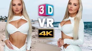 [VR 3D 4K] YesBabyLisa - TRANSPARENT HIGH HEELS & WHITE DRESS LOOK
