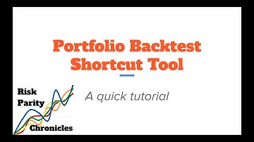 Screencast for Portfolio Backtest Shortcut Tool