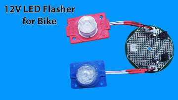 How to Make 12V LED Flasher for Bike using BD139, 56k Resistor and 10uf capacitor@EziCircuits