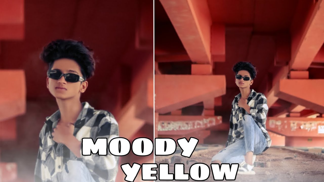 ''How to create moody yellow tone: Lightroom mobile retouching;