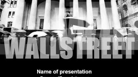 Wall Street PowerPoint Template by PoweredTemplate.com