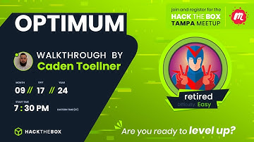 OPTIMUM WALKTHROUGH with Caden Toellner - Hack The Box Meetup Tampa
