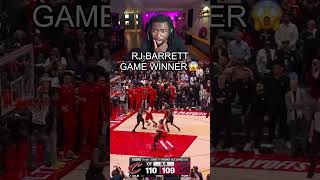 RJ Barrett GAME WINNER🤯🏀 #nba #shorts #trending #basketball #viral #shortsfeed #short #shortvideo