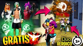 ELIMINO A UN DÚO EN 2 SEGUNDOS *INCREIBLE* ASÍ LLEGUE A HERÓICO FREEFIRE (CON SKINS GRATIS)