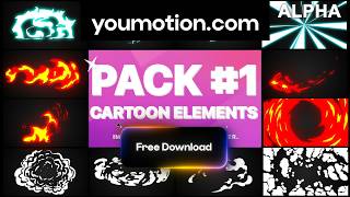 Free Elements Pack 01 - Smoke, Fire & Energy FX (AE)
