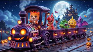 Kitty and the Dinos Train 🚂 Catchy Color Sorting and Train Safety Song for Kids