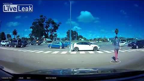Dash Cam captures parking lot vandalism by exgirlfriends boyfriend