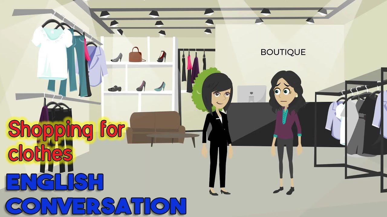Shopping conversation. Shopping conversation