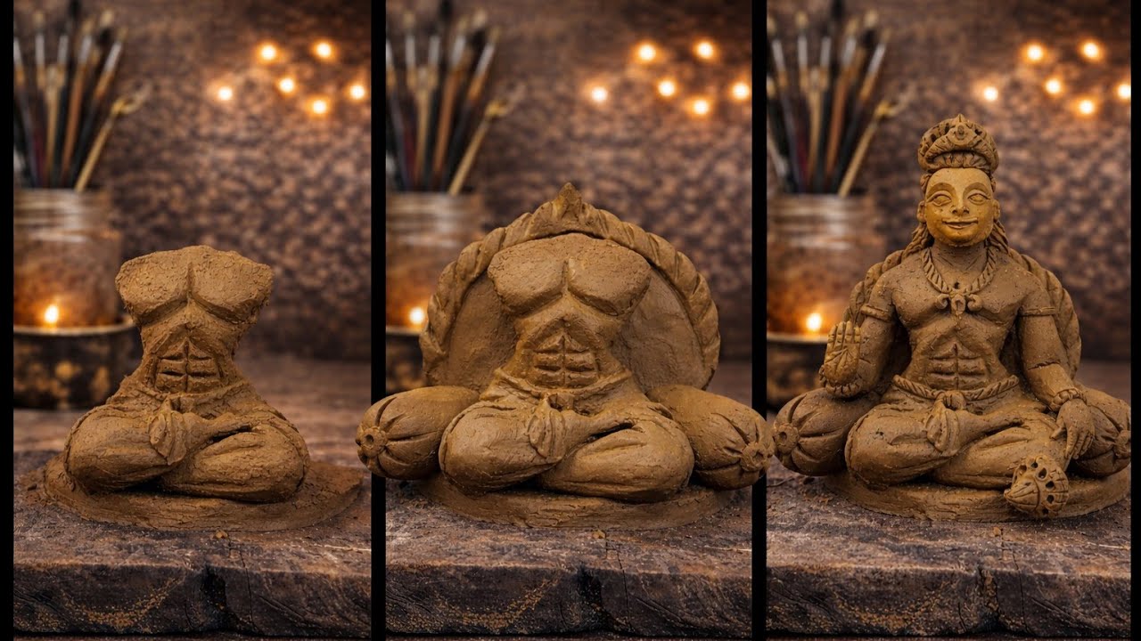 Lord Hanuman Idol Making | Clay to Sculpture Step by Step | Full Process | Art and craft | Clay art