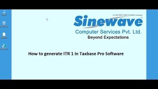 Sinewave TaxbasePro - ITR 1 E filing Process screenshot 5