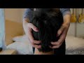 ASMR | Head massage with slow whispers | Scalp scratching, massaging and hair play