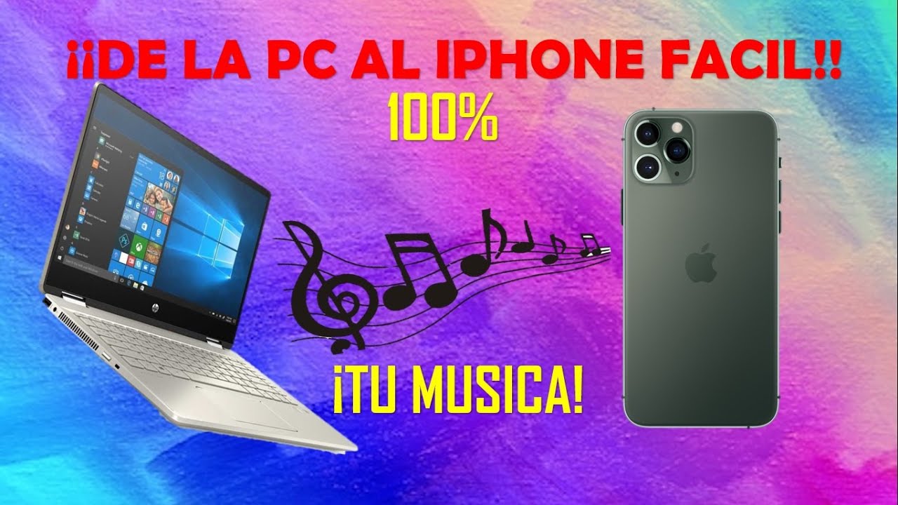 como pasar musica del pc al iphone - YouTube