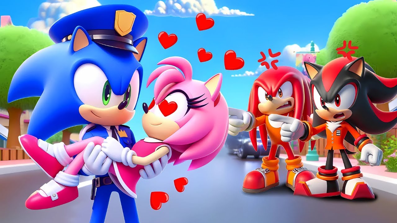 POLICE SONIC Falls In Love With AMY? Who Will She Choose?! | Sonic The Hedgehog 3 Animation
