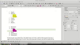 LibreOffice Writer - Bullets and Numbering
