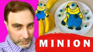 ASMR EATING MINION CAKE BANANA EDIBLE EYEBALLS MUKBANG