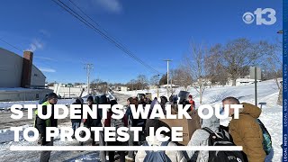 Hundreds of students walk out of Maine classrooms to protest ICE