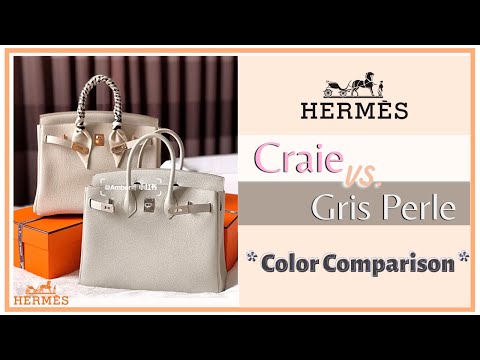 Hermès CRAIE (10) vs. GRIS PERLE (80) Color Comparison - Indoor/Outdoor  In-depth