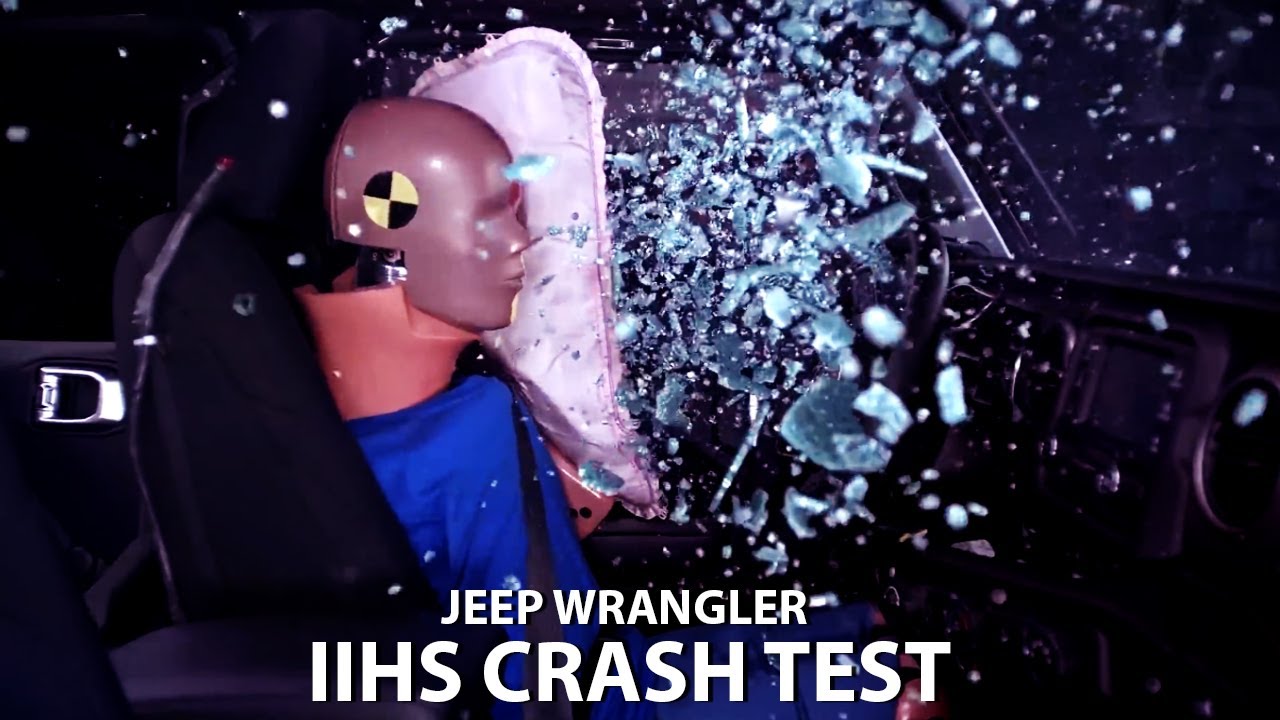 Jeep Wrangler Unlimited Sport 4-DOOR SUV IIHS Crash test - YouTube
