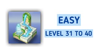 Gameplay of "Flow Water Fountain 3D Puzzle"| Easy | Level 31 to 40 screenshot 3