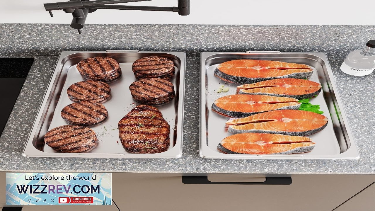 Набор из 6 паровых подносов Garvee размером 21"*13"*6" с крышкой, сертифицированных NSF для предп...