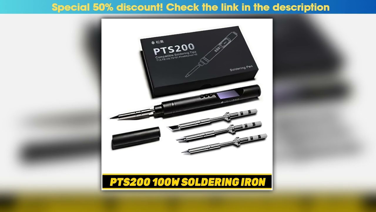 PTS200 Smart Electric Soldering Iron 100W Mini Portable Fast Heating Soldering Station Universal