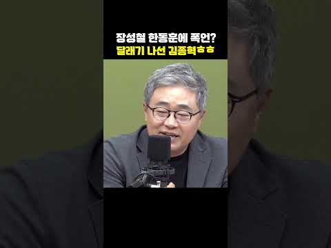 장성철 한동훈에 폭언? 달래기 나선 김종혁ㅎㅎ[한판승부]