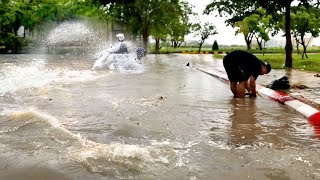 Unstoppable Waters  Conquering the Clog in a Storm Flash Flood Drain