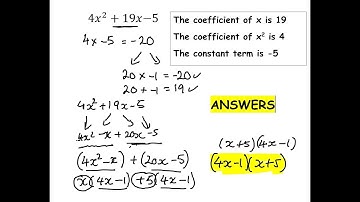 Factorising Quadratic Expressions - GCSE Maths