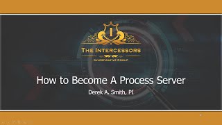 How to become a Process Server
